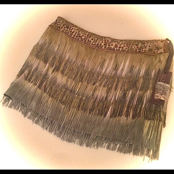 Stylin’ Gorgeous Fringe and Beaded Hale Bob Skirt! - Picture 1 of 4
